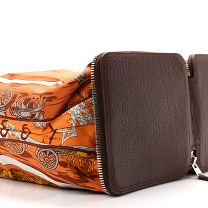 Hermes Buffle Silky Jeu Des Omnibus Et Dames Blanches Pop Shopper Tote Orange Multicolor 8 of 13