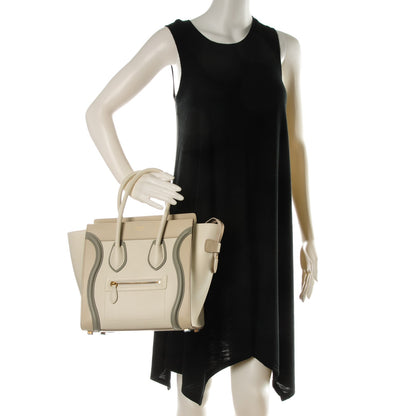 Celine Shiny Smooth Calfskin Micro Tri-Color Luggage Natural 2 of 8