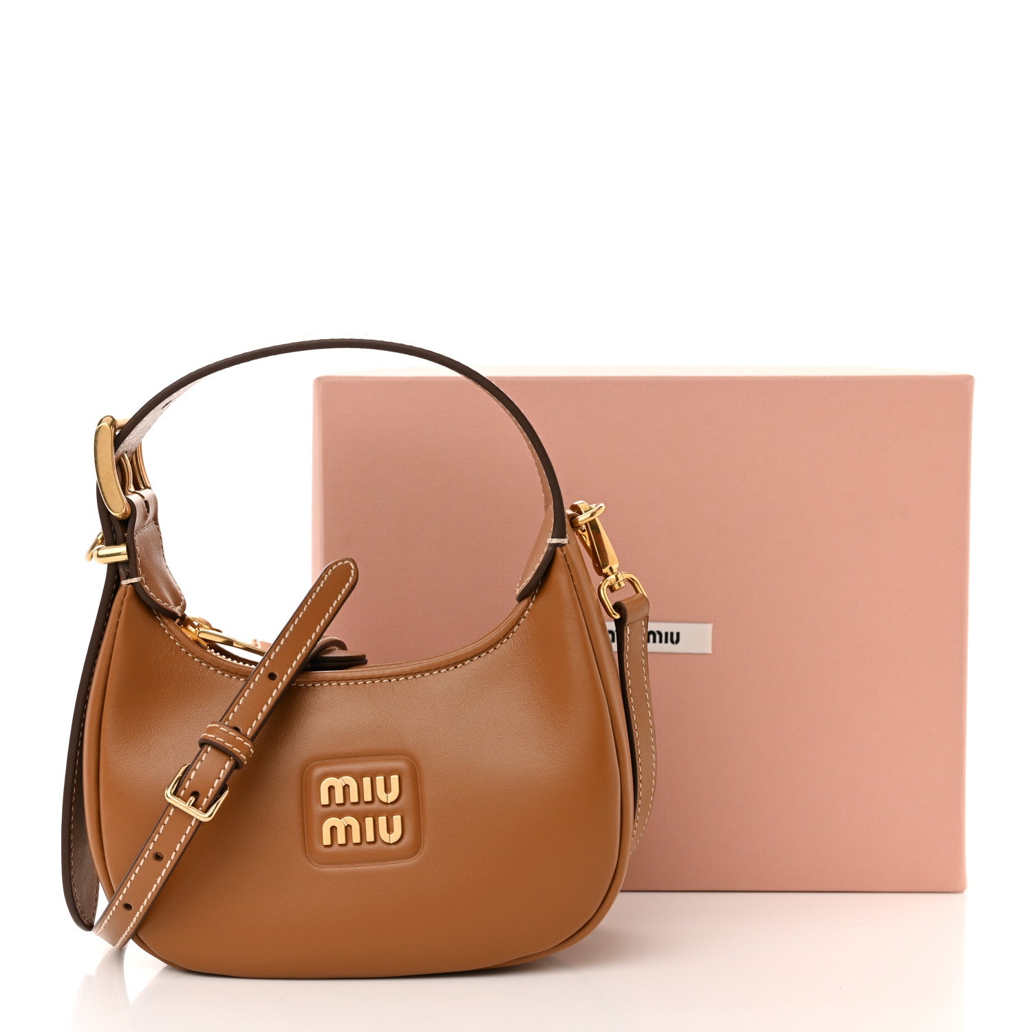 Miu Miu Nappa Hobo Caramel 11 of 11