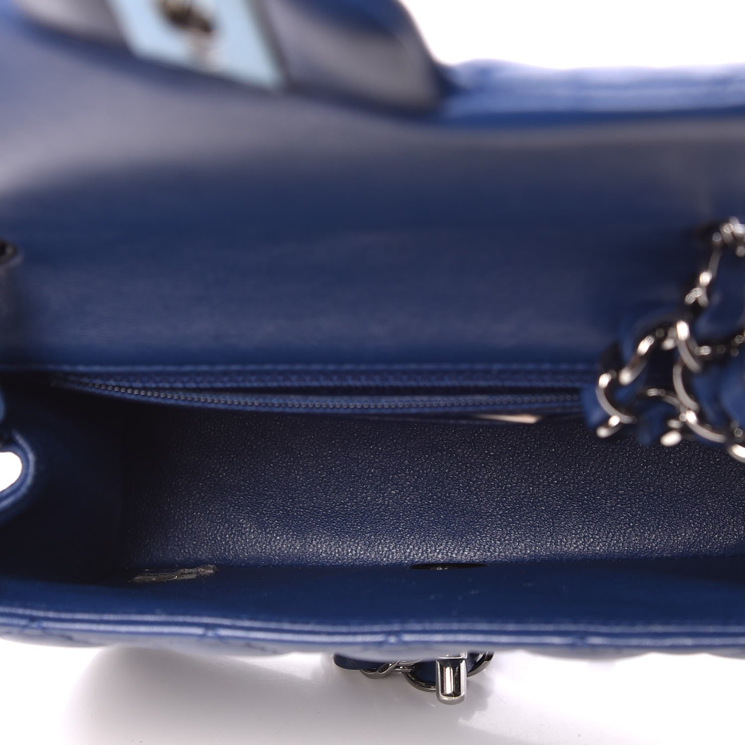 Chanel Lambskin Quilted Mini Square Flap Blue 5 of 8