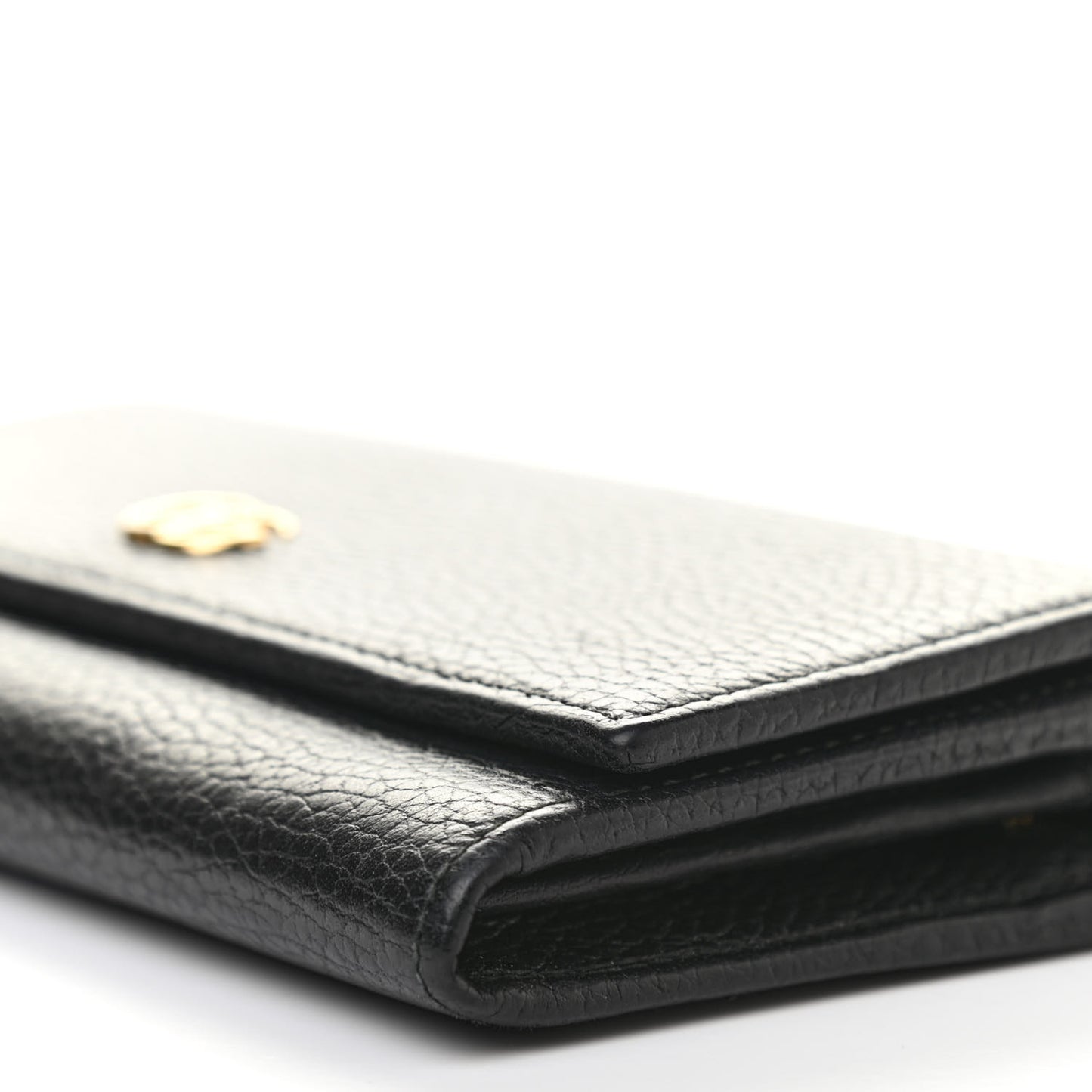Calfskin Petite GG Marmont Wallet Chain Bag Black