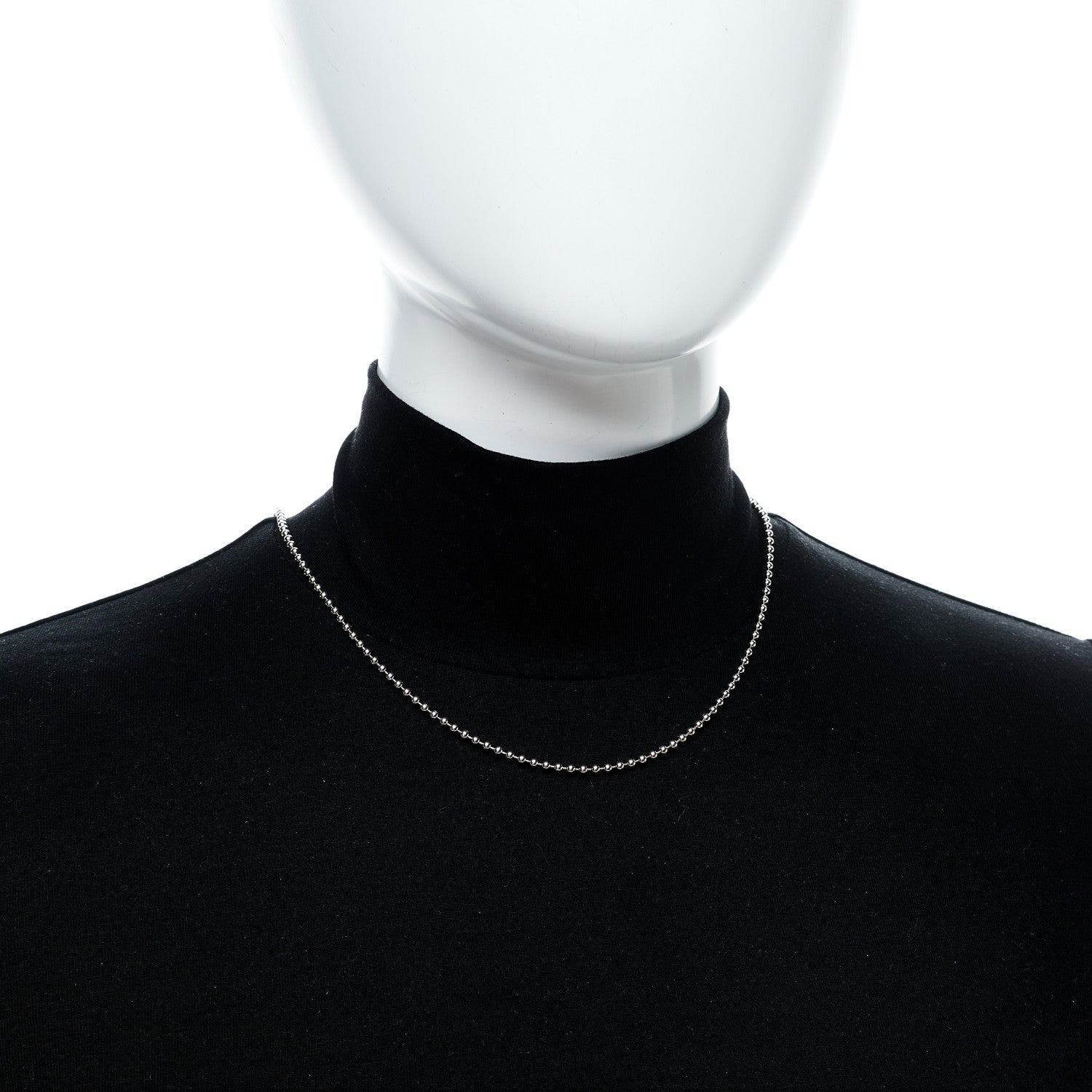 Tiffany Sterling Silver 2.5mm Bead Chain Necklace 20" 5 of 5