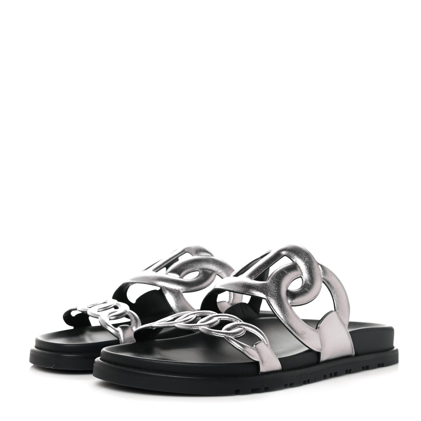 Nappa Extra Sandals 38.5 Gris Argent