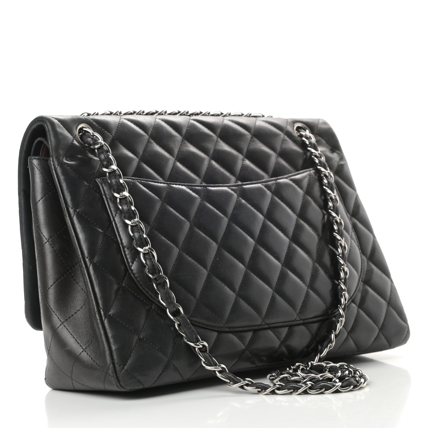 Chanel Lambskin Quilted Maxi Double Flap Black 3 of 25