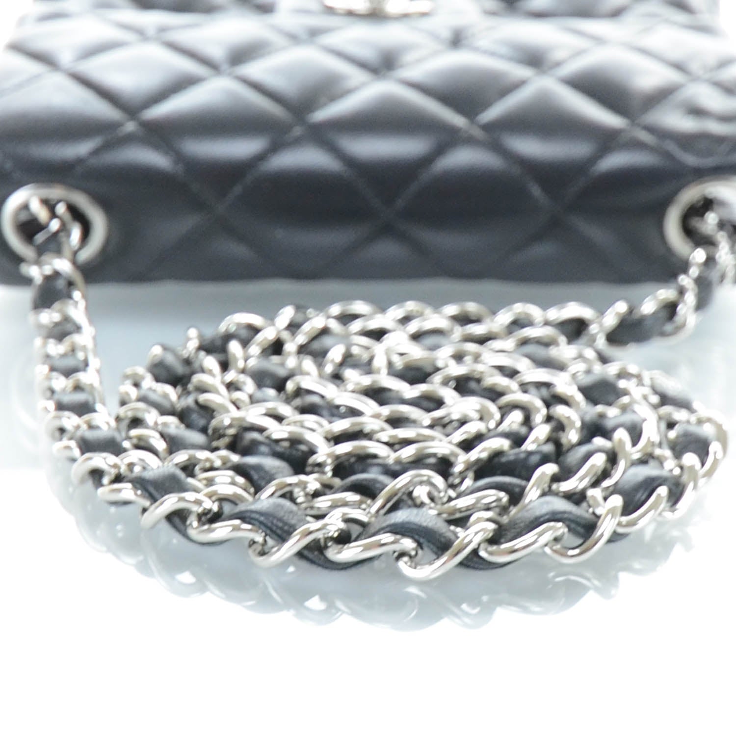 Chanel Lambskin Quilted Mini Flap Black 4 of 13