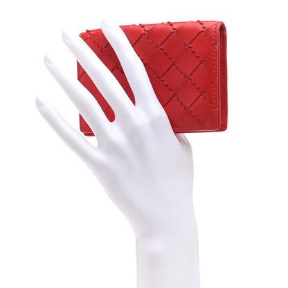 Bottega Veneta Nappa Intrecciato Card Holder Red 2 of 6