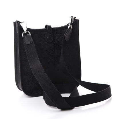 Hermes Taurillon Clemence Evelyne TPM Black 3 of 11