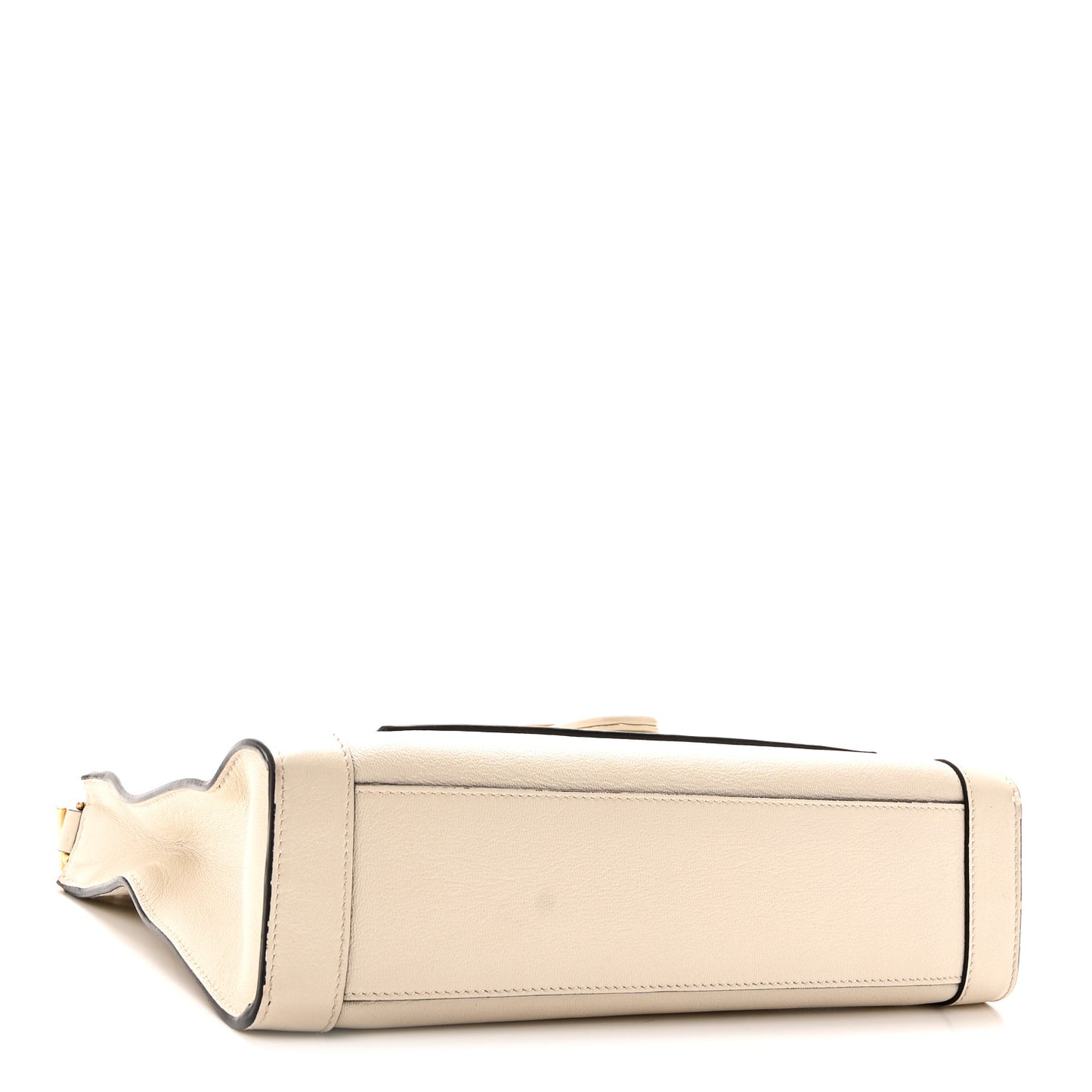 New Sakai Calfskin Lux Dahlia Chain Shoulder Bag Mystic White
