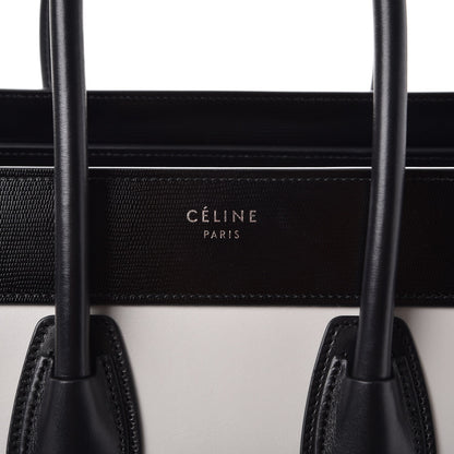 Celine Sleek Calfskin Micro Bi-Color Luggage Black White 7 of 8