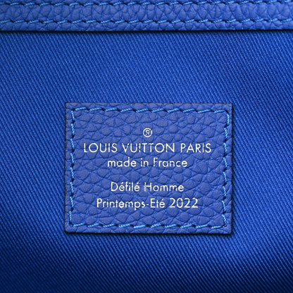 Louis Vuitton Taurillon Illusion Keepall Tote Bleu Vert 6 of 10