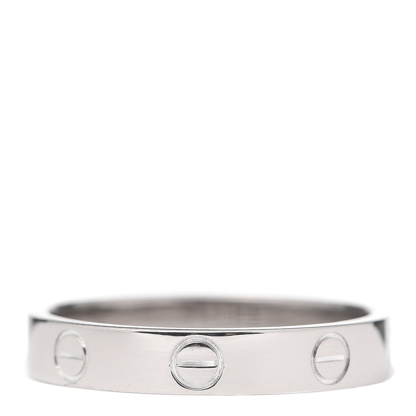 18K White Gold 3.5mm LOVE Wedding Band Ring 56 7.5