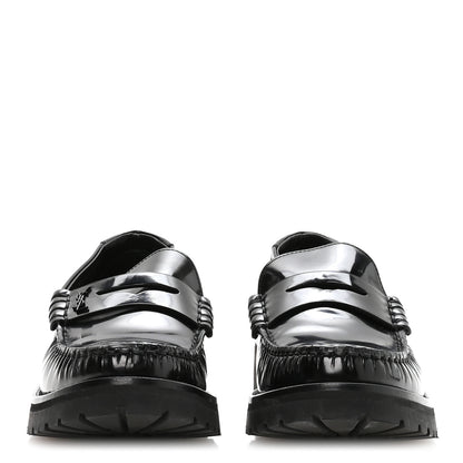 Saint Laurent Glazed Calfskin Le Loafer 15 Penny Slippers 39 Black 3 of 8