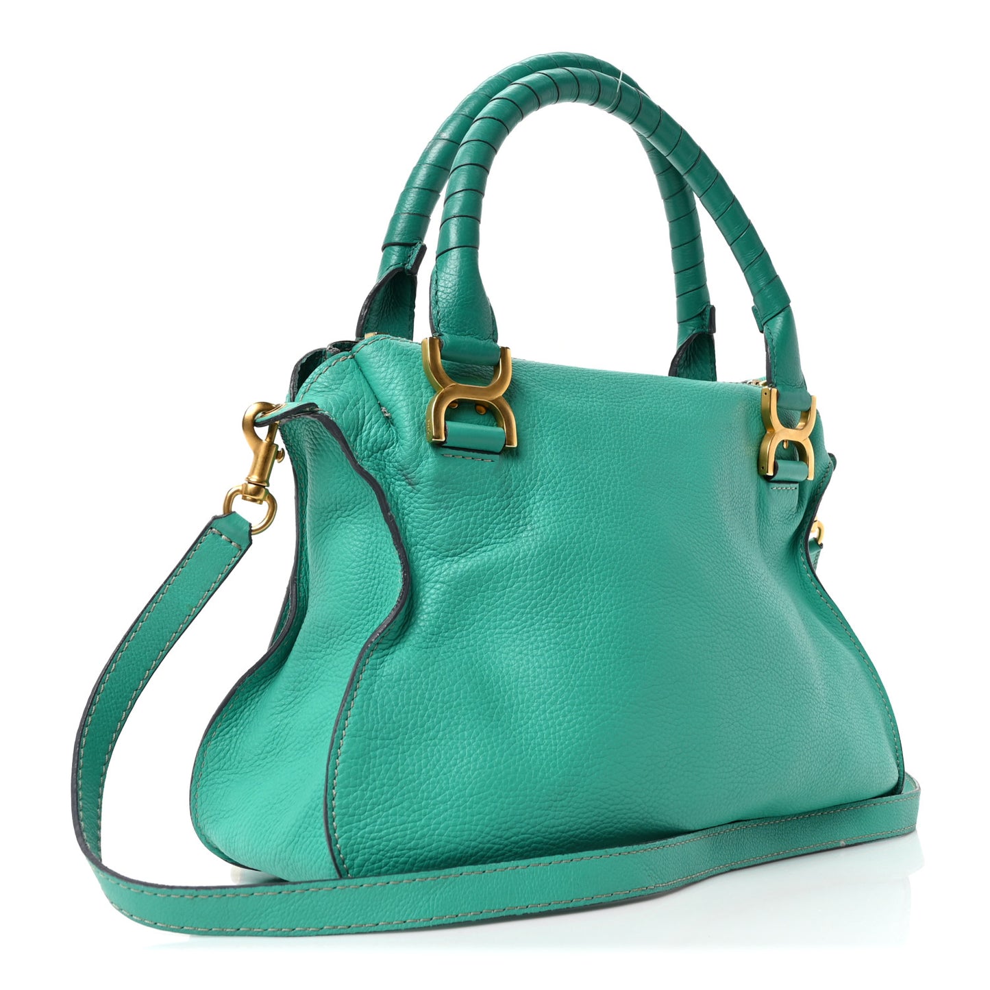 Calfskin Medium Marcie Satchel Jade Green