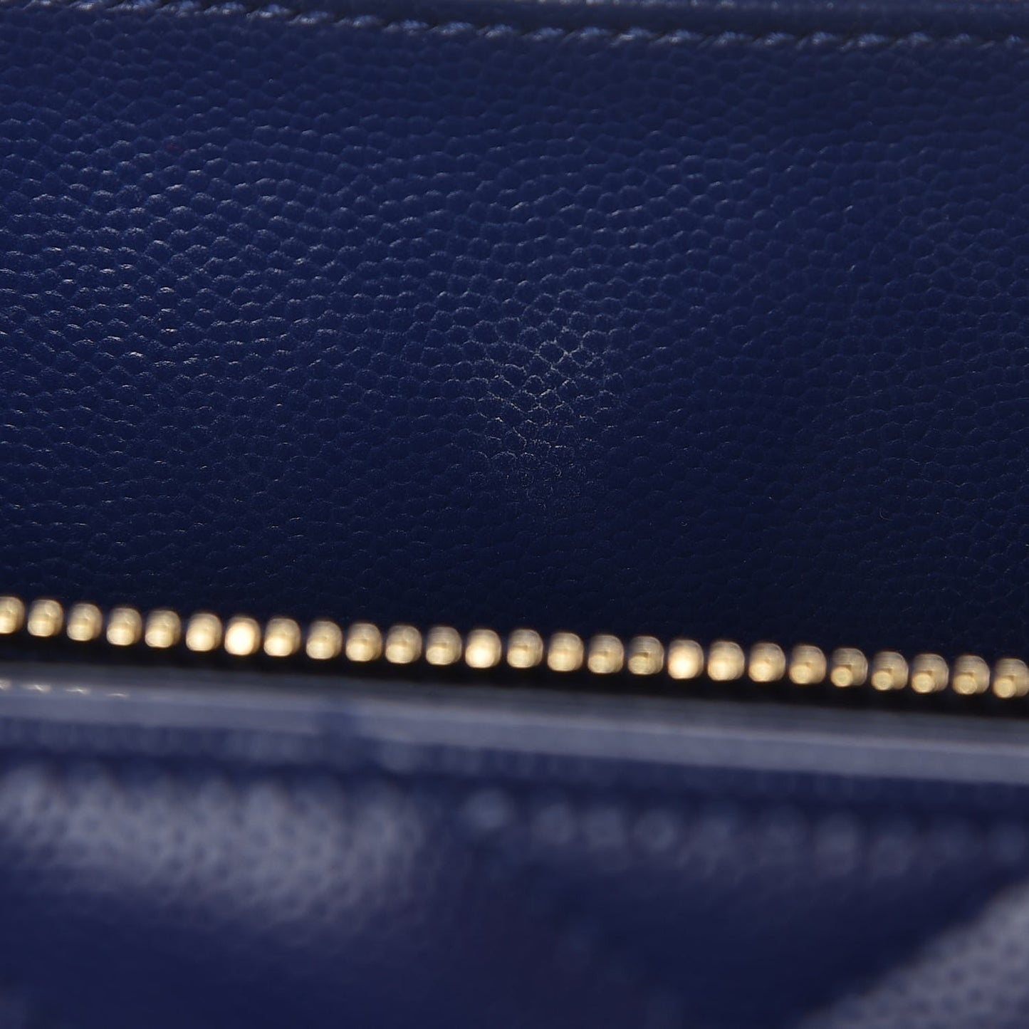Grain De Poudre Matelasse Chevron Monogram Shopping Bag Deep Marine