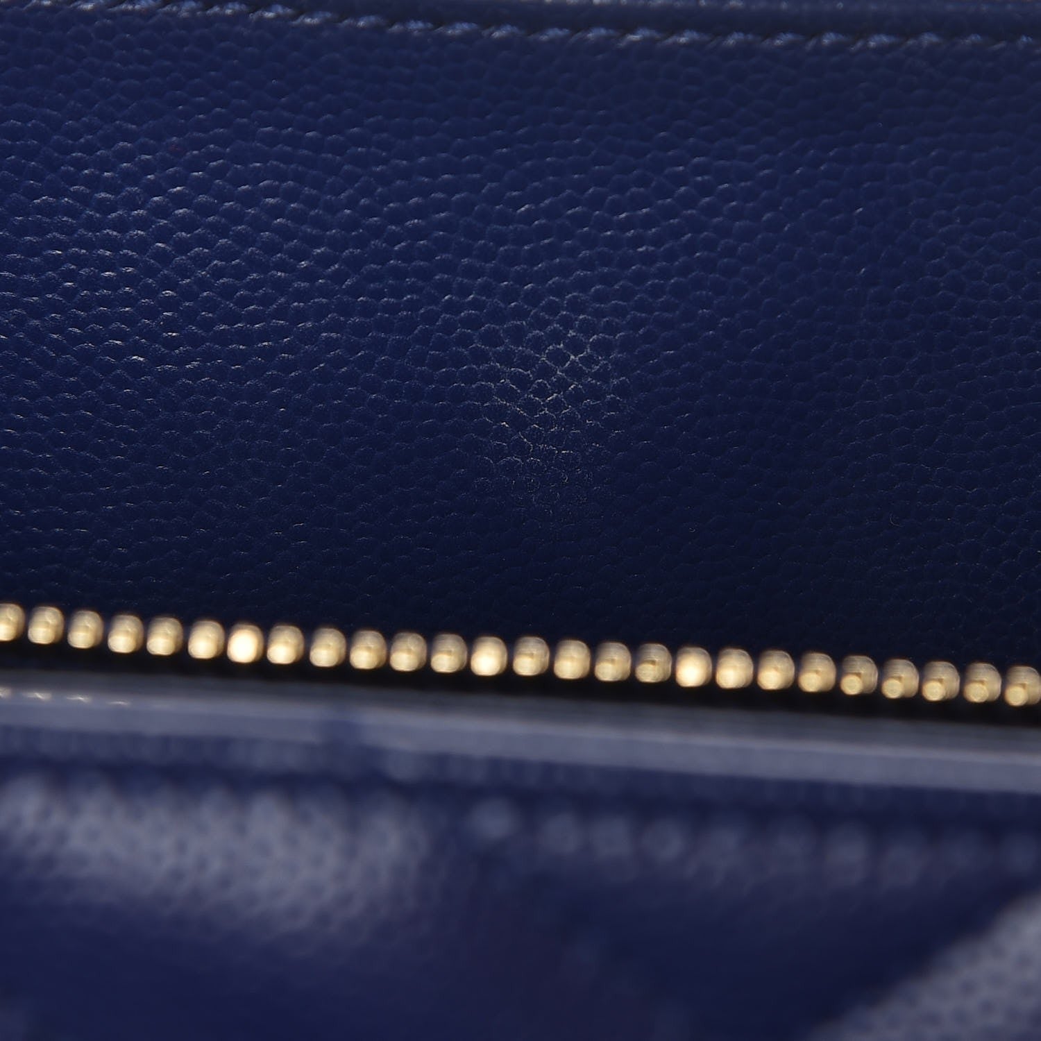 Saint Laurent Grain De Poudre Matelasse Chevron Monogram Shopping Bag Deep Marine 9 of 14
