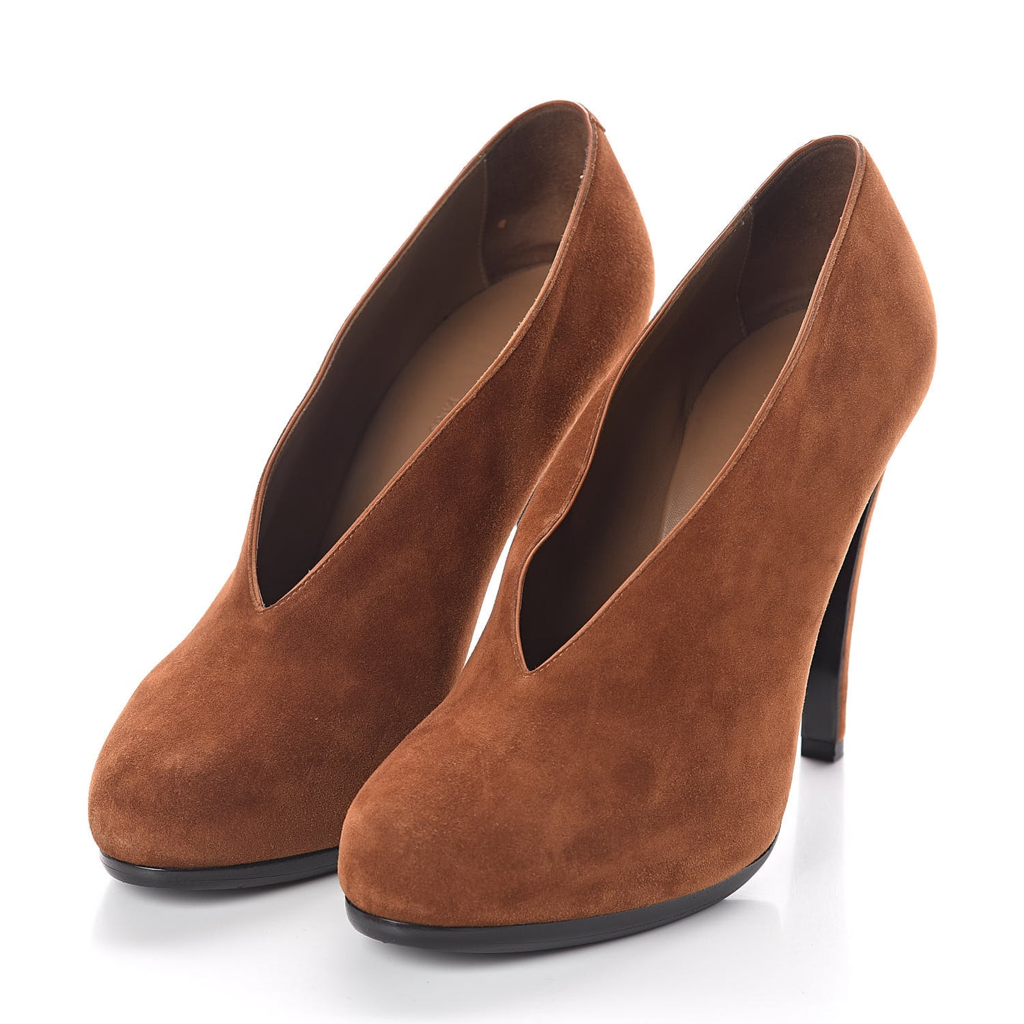 Chevre Velours Escape Florida Pumps 38.5 Cognac