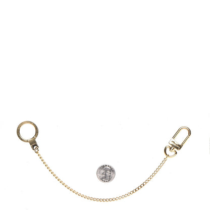 Louis Vuitton Metal Pochette Extender Key Ring Chain Gold 2 of 4