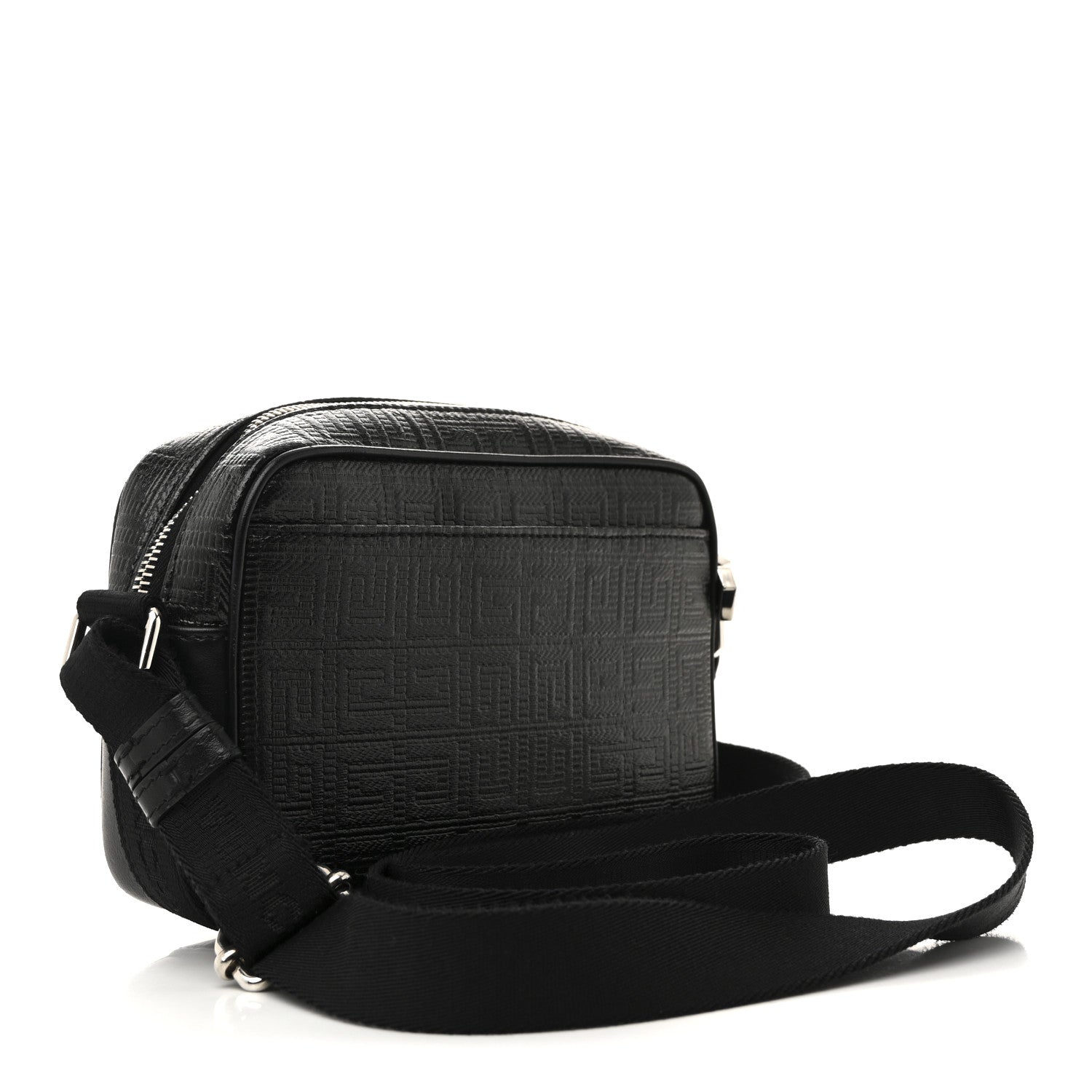 Givenchy Coated Canvas Logo Embossed G Essentials Camera Bag Black