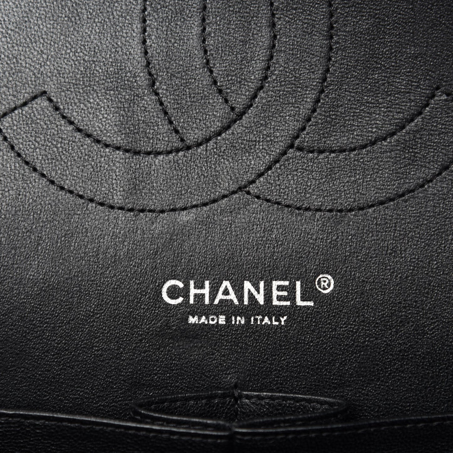 Patent Quilted Jumbo Double Flap Black