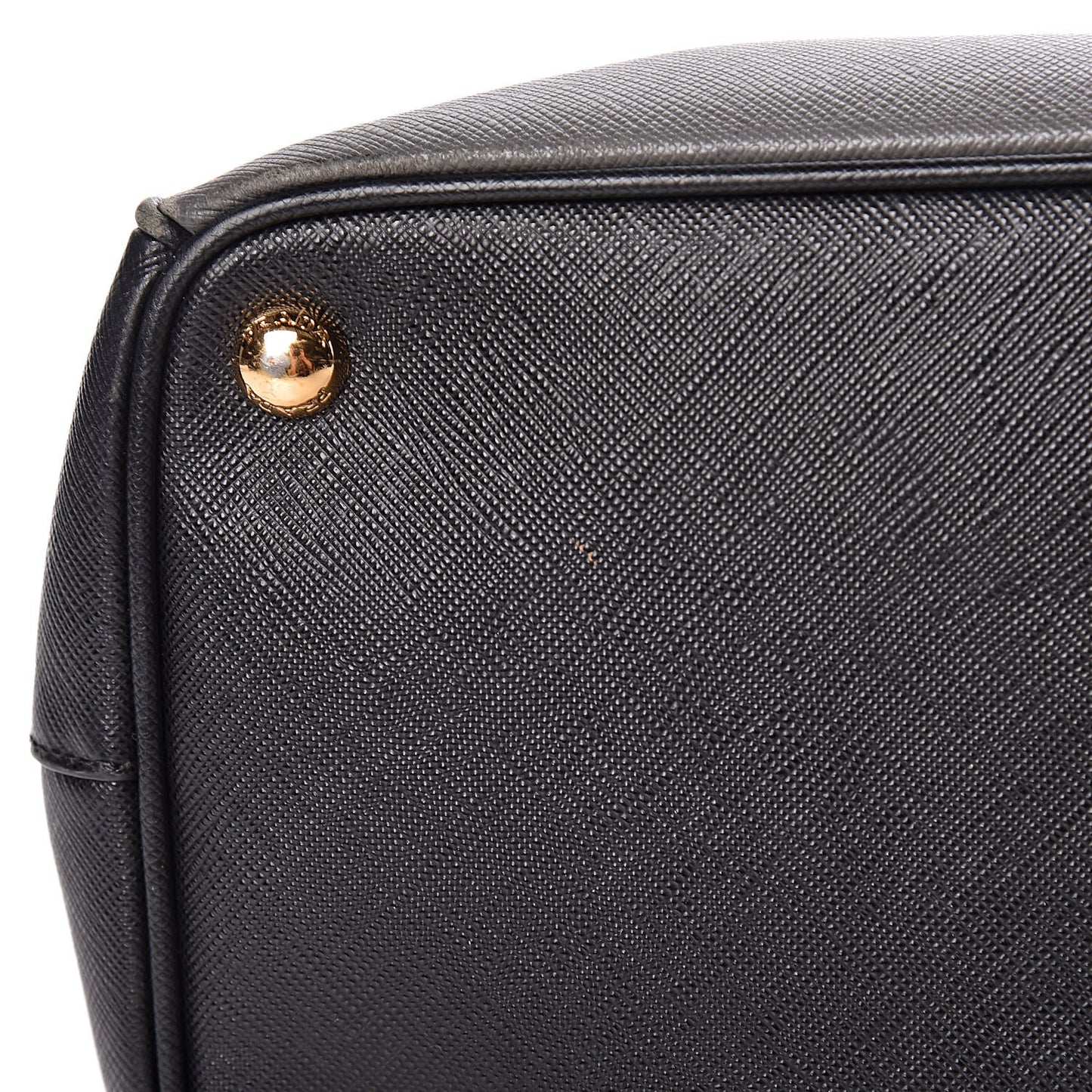 Saffiano Lux Bi-Color Medium Tote Mercurio Black