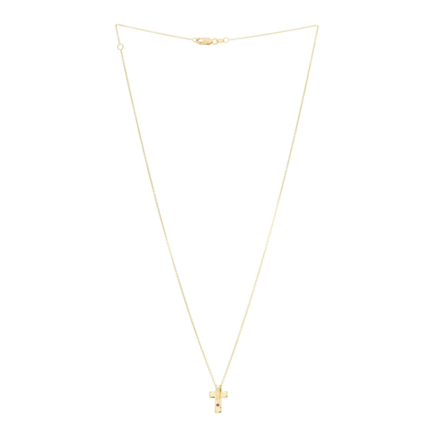 Roberto Coin 18K Yellow Gold Cross Pendant Necklace 4 of 6
