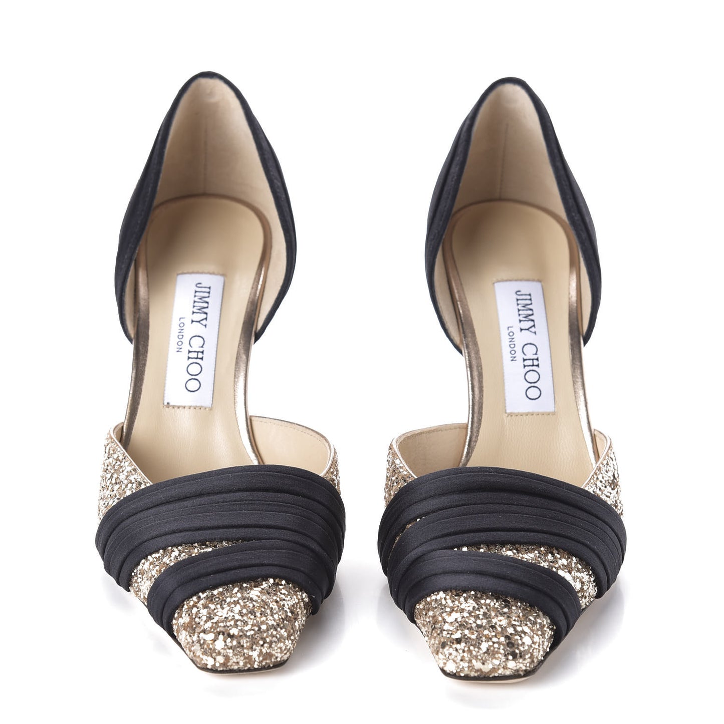 Glitter Lyrin 85 D'Orsay Pumps 37 Black Gold