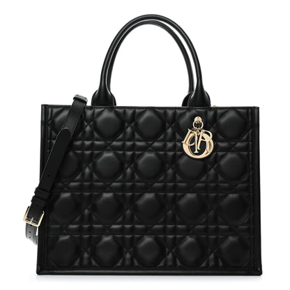 Christian Dior Calfskin Macro Cannage Medium Book Tote Black 1 of 10