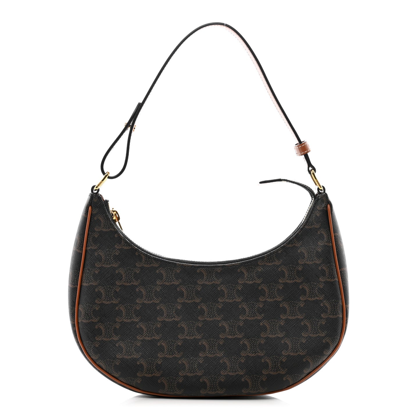 Triomphe Canvas Calfskin Ava Shoulder Bag Tan