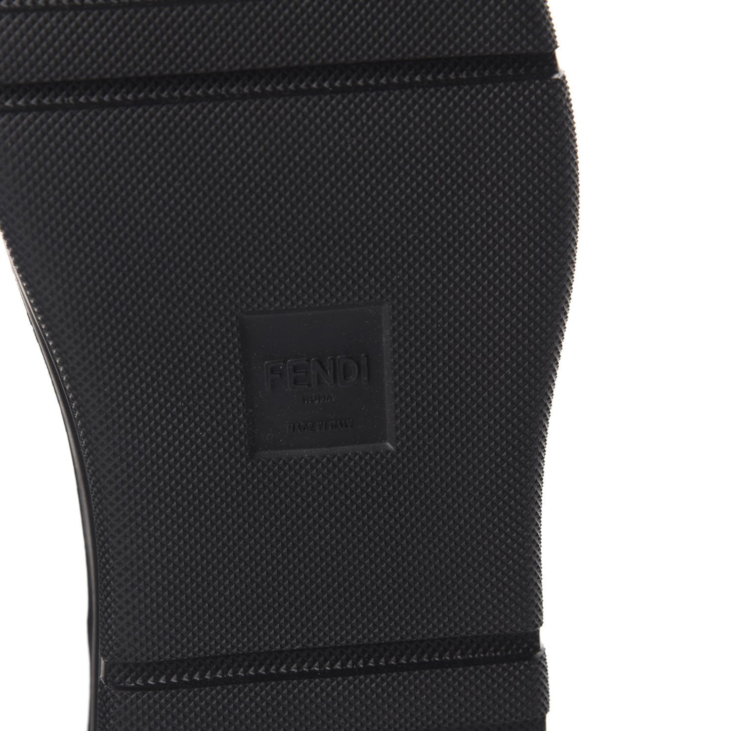 Calfskin FF Logo Ankle Biker Boots 39 Asfalto Black