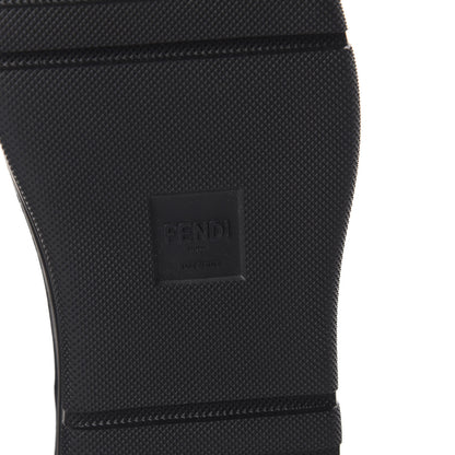 Fendi Calfskin FF Logo Ankle Biker Boots 39 Asfalto Black 8 of 11