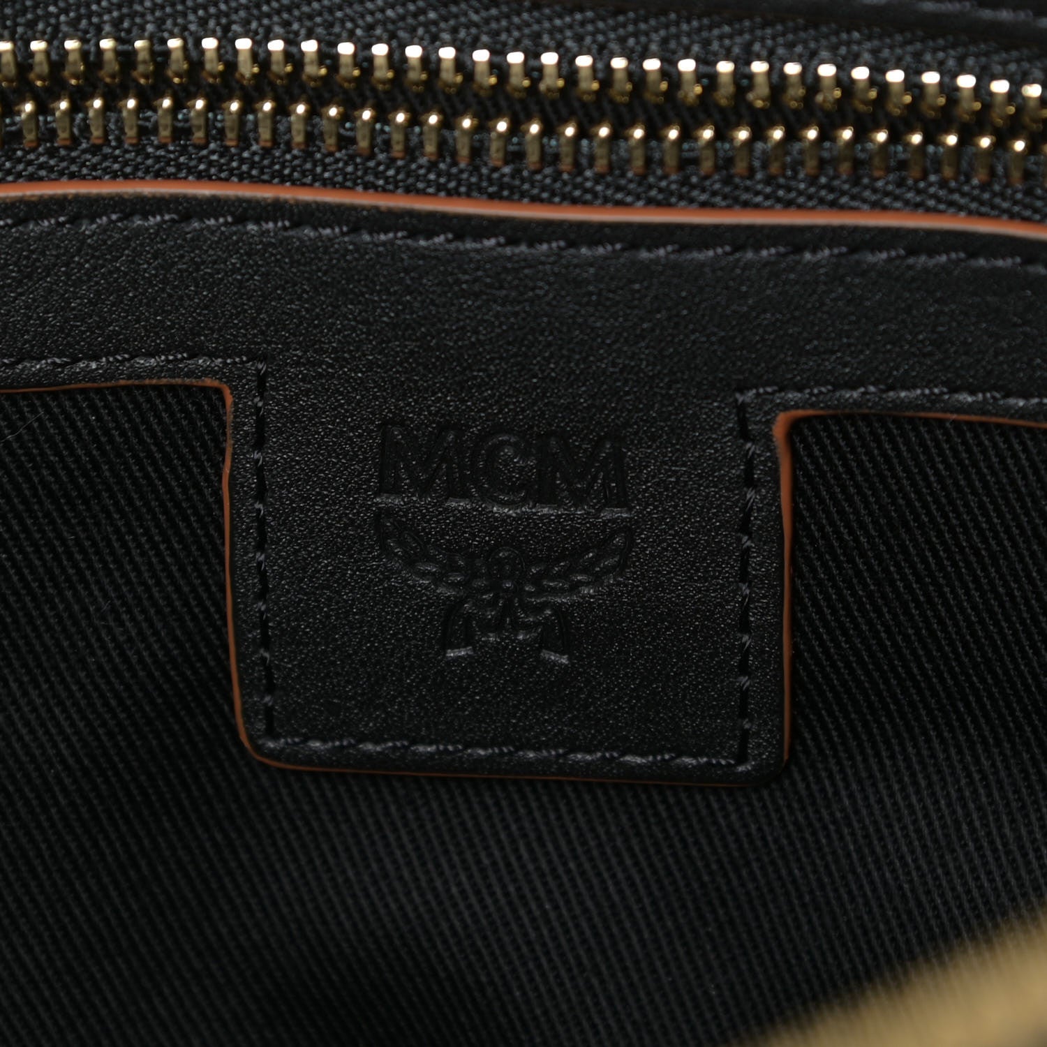 MCM Calfskin Monogram Klara Crossbody Pouch Black 8 of 10