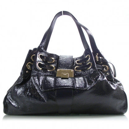 Jimmy Choo Crushed Patent Riki Bag Blue 1 of 11