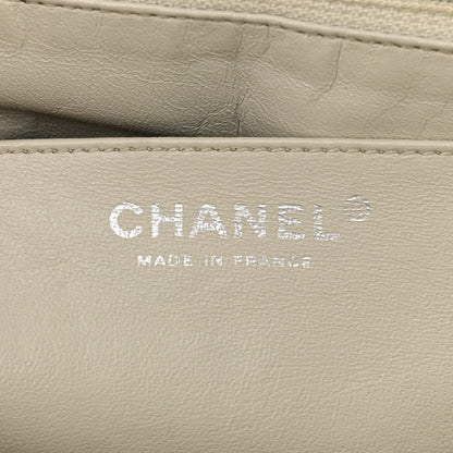Chanel Washed Caviar Quilted Maxi Single Flap White 6 of 13