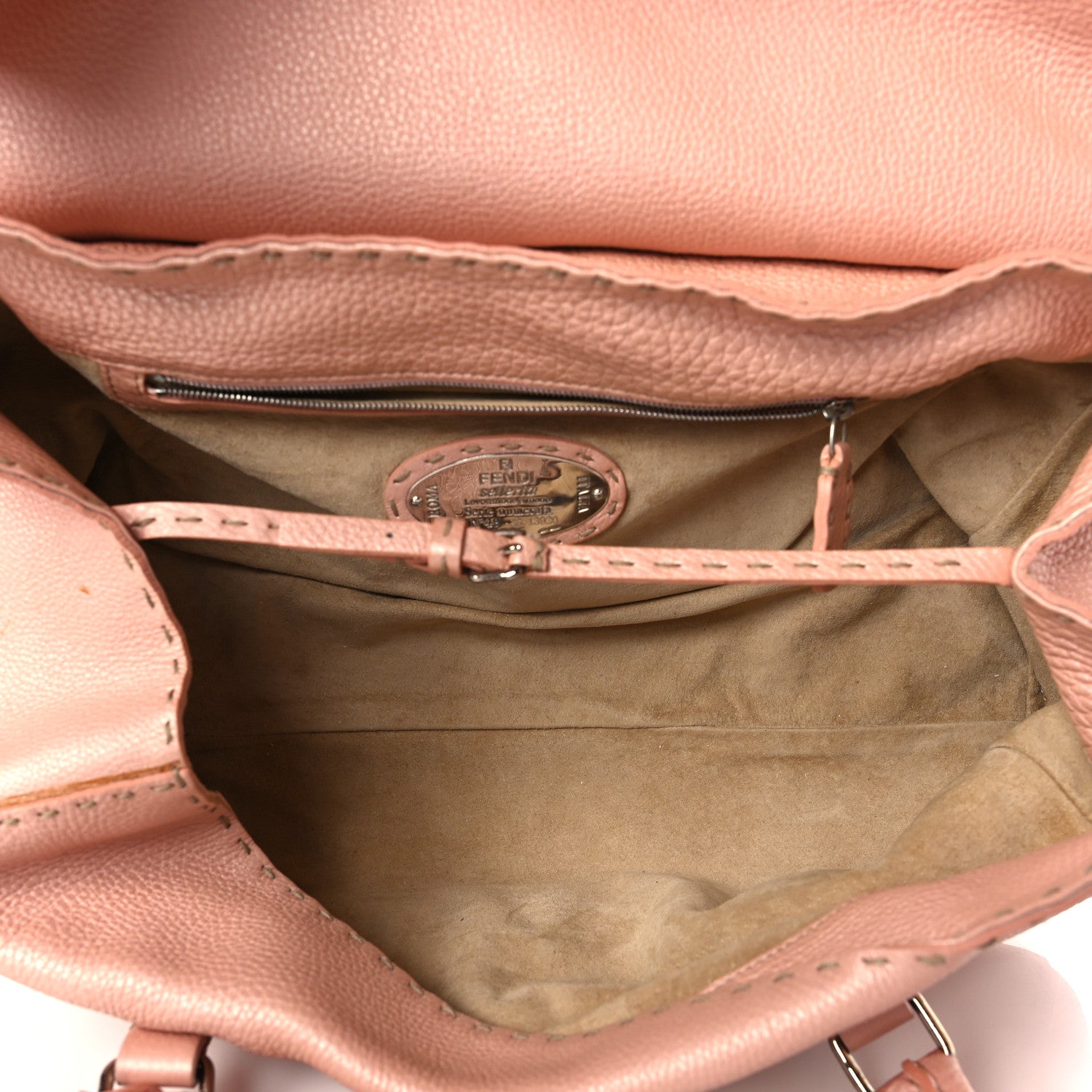 Fendi Cuoio Romano Selleria Shoulder Bag Cipria 5 of 12