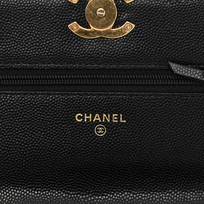 Chanel Caviar Quilted Coco First Wallet On Chain WOC Black 6 of 13