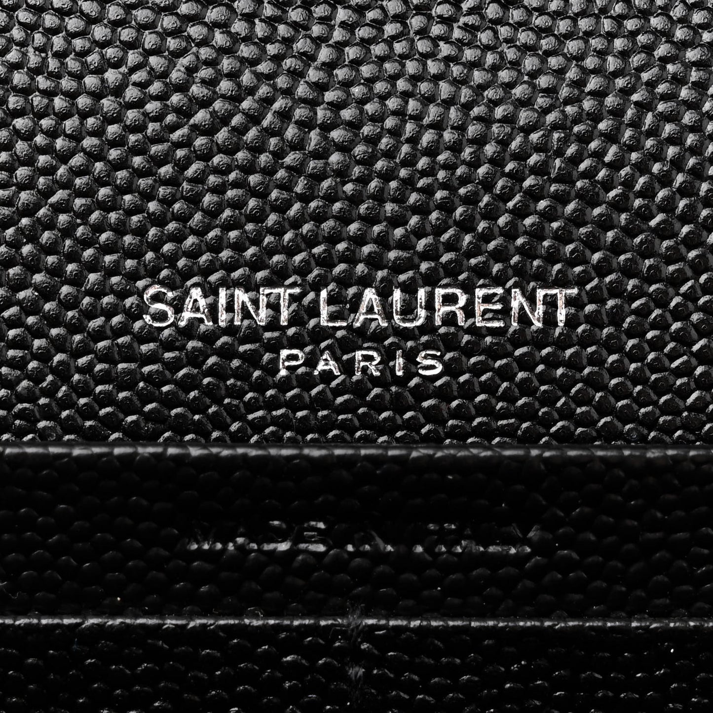 Grain De Poudre Matelasse Chevron Monogram Chain Wallet Black