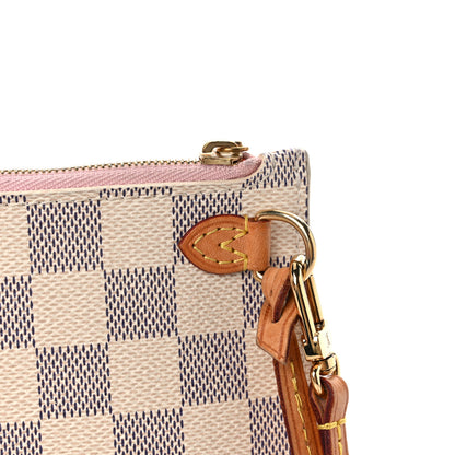 Louis Vuitton Damier Azur Neverfull MM GM Pochette Rose Ballerine 12 of 13