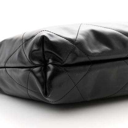 Chanel Shiny Calfskin Quilted Small Chanel 22 Black 10 of 11