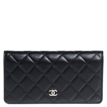 Chanel Lambskin Quilted Yen Wallet Black 1 of 9