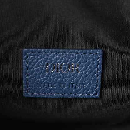 Christian Dior Grained Calfskin Mens Saddle Bag Navy Blue 6 of 10