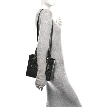 Christian Dior Patent Cannage Medium Lady Dior Black 2 of 12