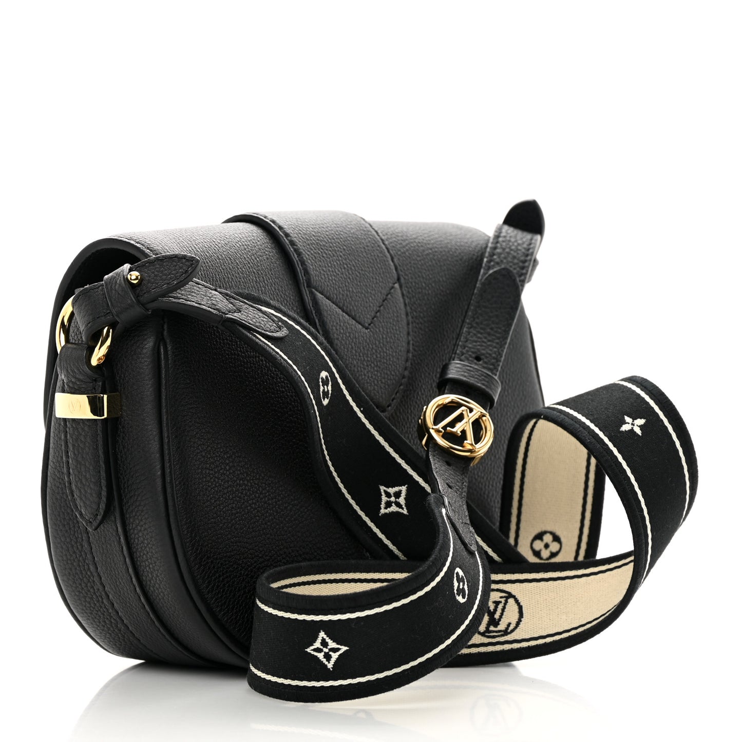 Grained Calfskin LV Pont 9 Soft MM Black