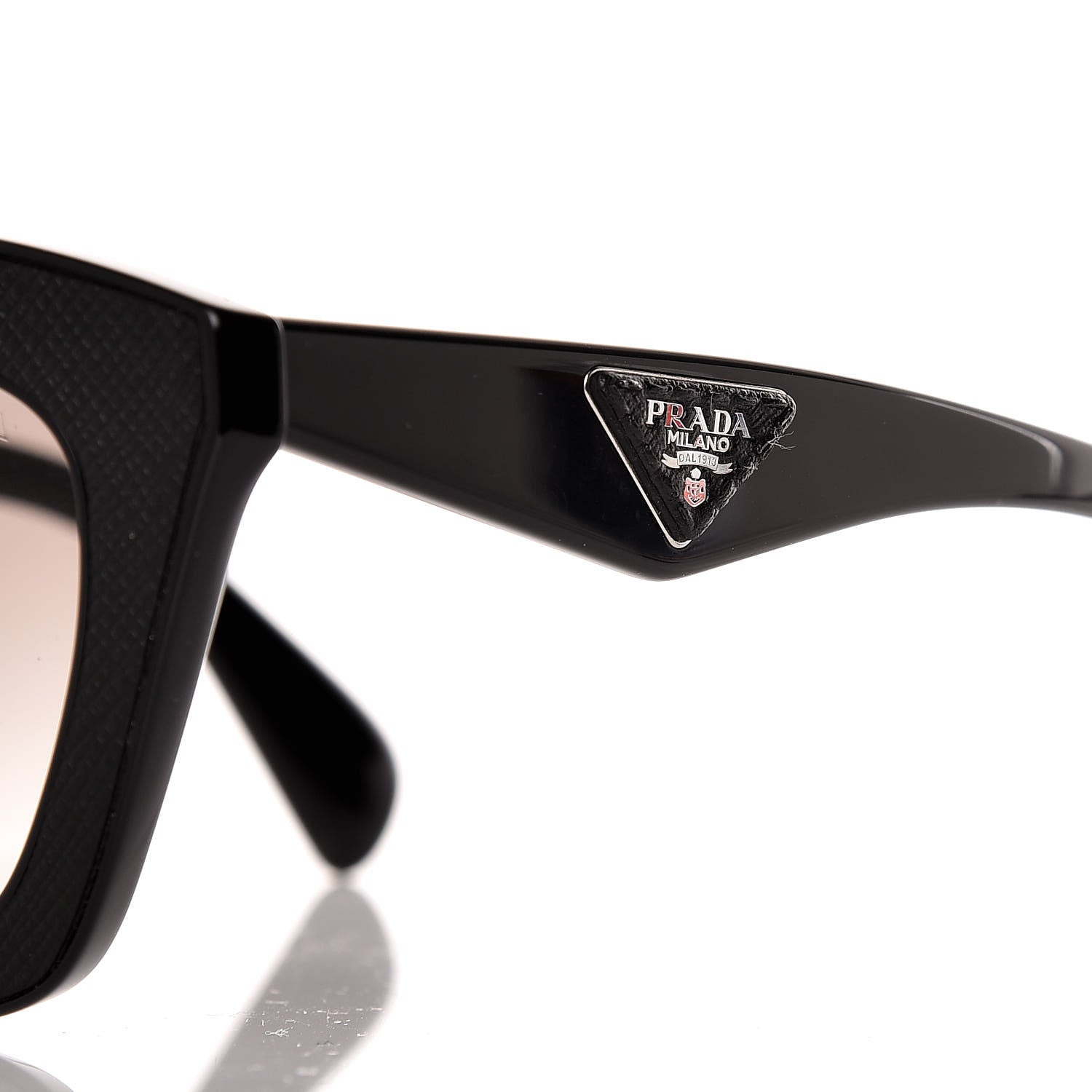 Prada Saffiano Cinema Sunglasses SPR 14S Black 7 of 9