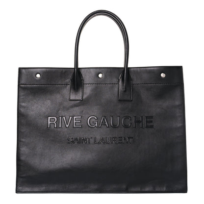 Saint Laurent Vitello Rive Gauche Large Tote Black 1 of 12