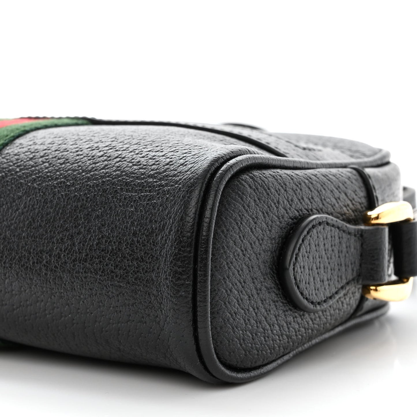 Calfskin Web Mini Ophidia Shoulder Bag Black