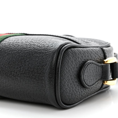 Gucci Calfskin Web Mini Ophidia Shoulder Bag Black 10 of 11