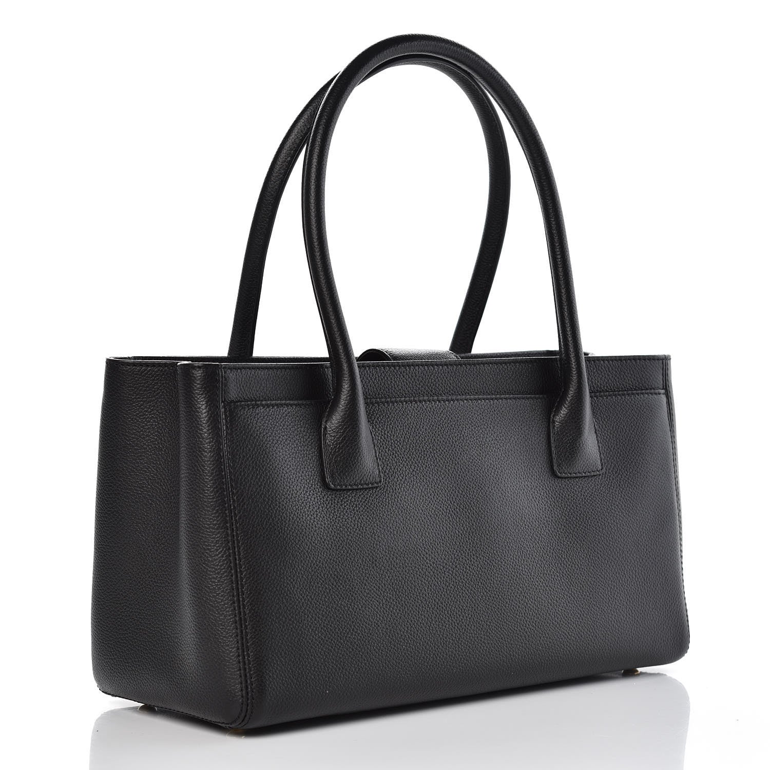 Chanel Calfskin Small Cerf Shopper Tote Black 4 of 11