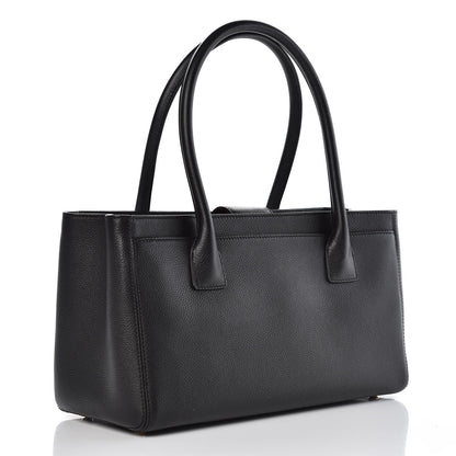 Chanel Calfskin Small Cerf Shopper Tote Black 4 of 11