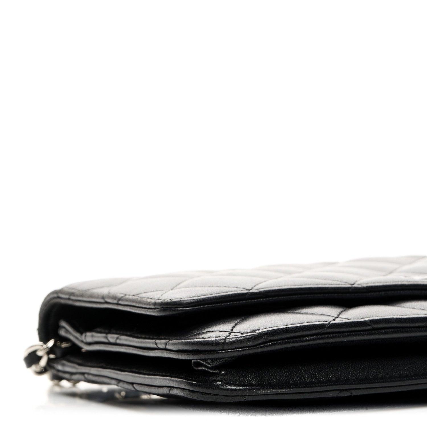 Chanel Lambskin Quilted Wallet On Chain WOC Black 10 of 11