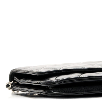 Chanel Lambskin Quilted Wallet On Chain WOC Black 10 of 11